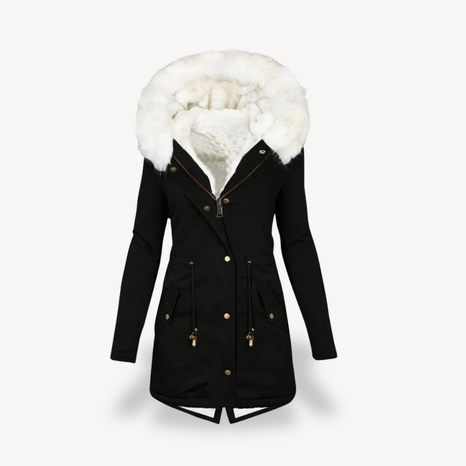 WW | Damen Kunstpelz Kapuzen Parka Jacke