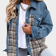 WW | Retro Jeansjacke für Damen - Modische Jeansstoffjacke