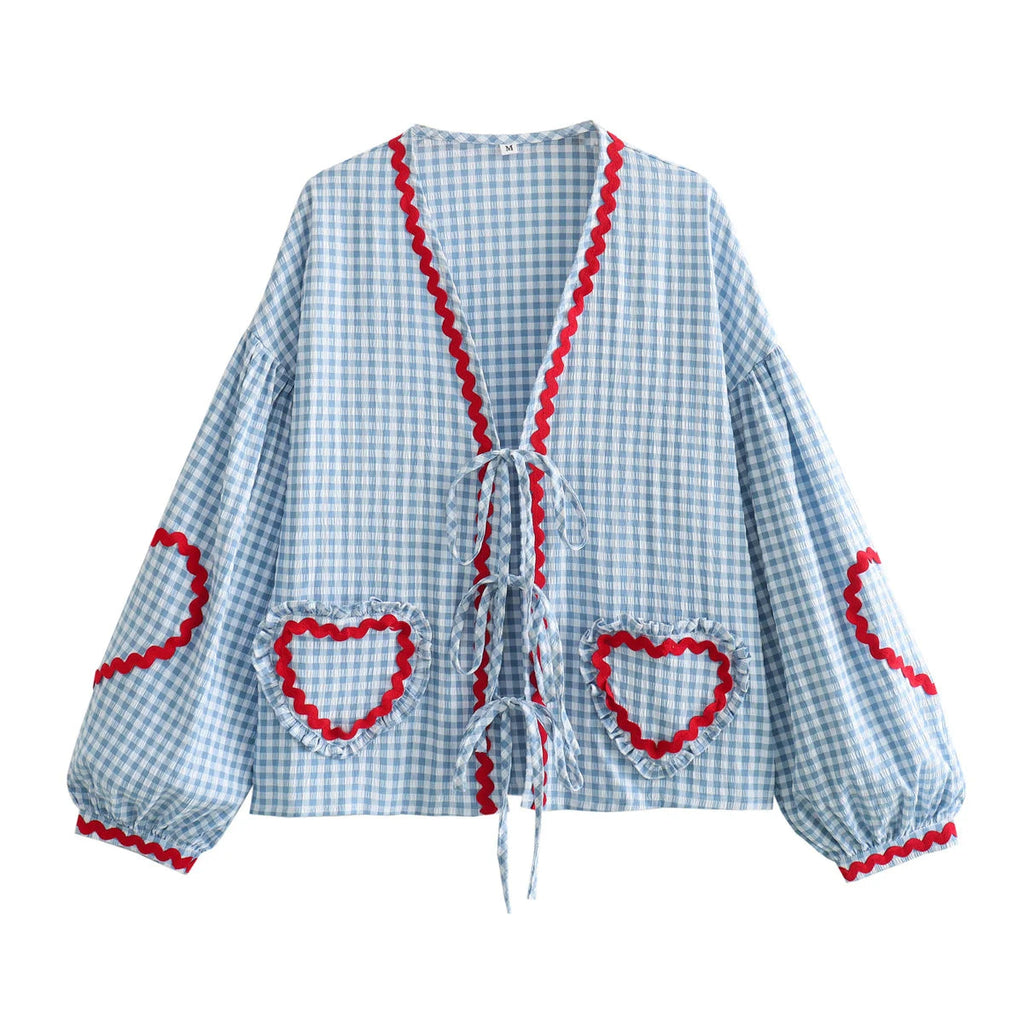 WW | Bluse mit Herz-Taschen