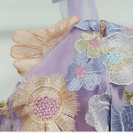 WW | Cocktailkleid mit Blumenapplikationen