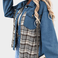 WW | Retro Jeansjacke für Damen - Modische Jeansstoffjacke