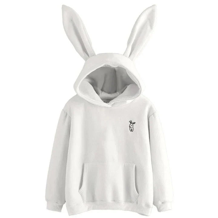 WW | Damen Sweatshirt Mit Kapuze Und Hasenohren