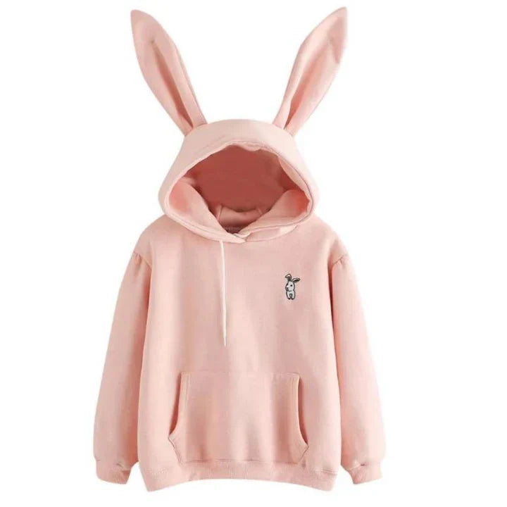 WW | Damen Sweatshirt Mit Kapuze Und Hasenohren