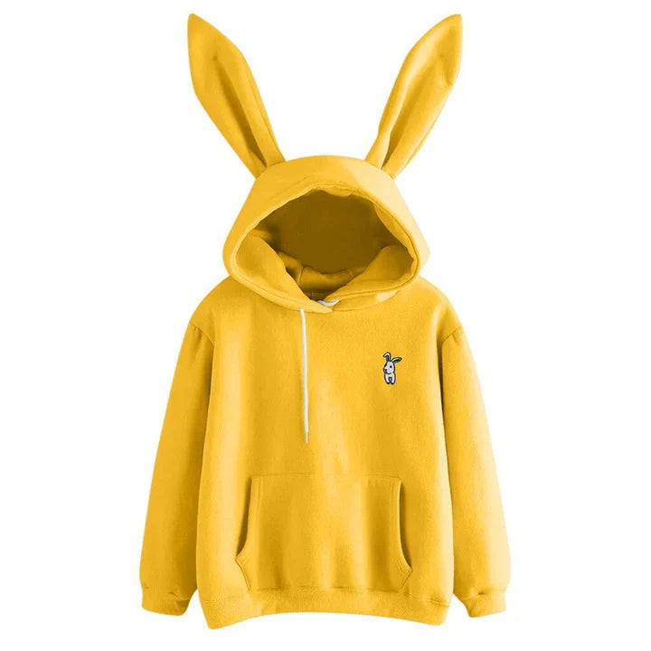 WW | Damen Sweatshirt Mit Kapuze Und Hasenohren
