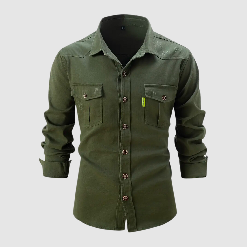 WW | Herren Baumwollhemd Langarmshirt Mit Umlegekragen Für Stilvolle Freizeitlooks
