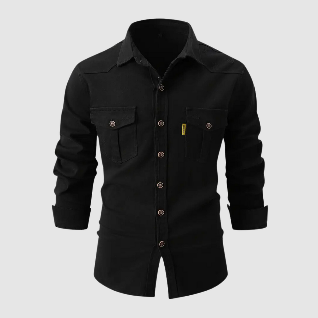 WW | Herren Baumwollhemd Langarmshirt Mit Umlegekragen Für Stilvolle Freizeitlooks