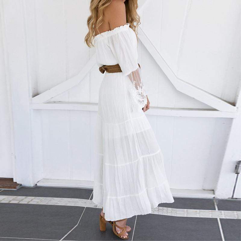 W&W Mode | Bohemian Baumwollspitzen Maxikleid