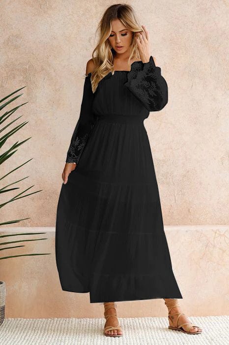 W&W Mode | Bohemian Baumwollspitzen Maxikleid