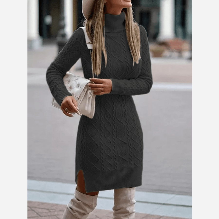 WW | Stylisches Boho-Rollkragenkleid für Damen