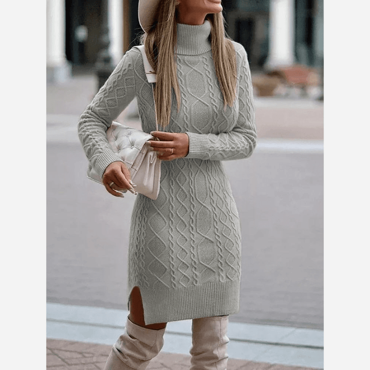 W&W Mode | Stylisches Boho-Rollkragenkleid für Damen