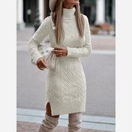 WW | Stylisches Boho-Rollkragenkleid für Damen