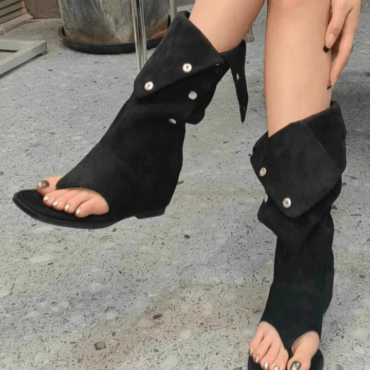 Damen Zehentrenner mit Keilabsatz und Peep-Toe-Design