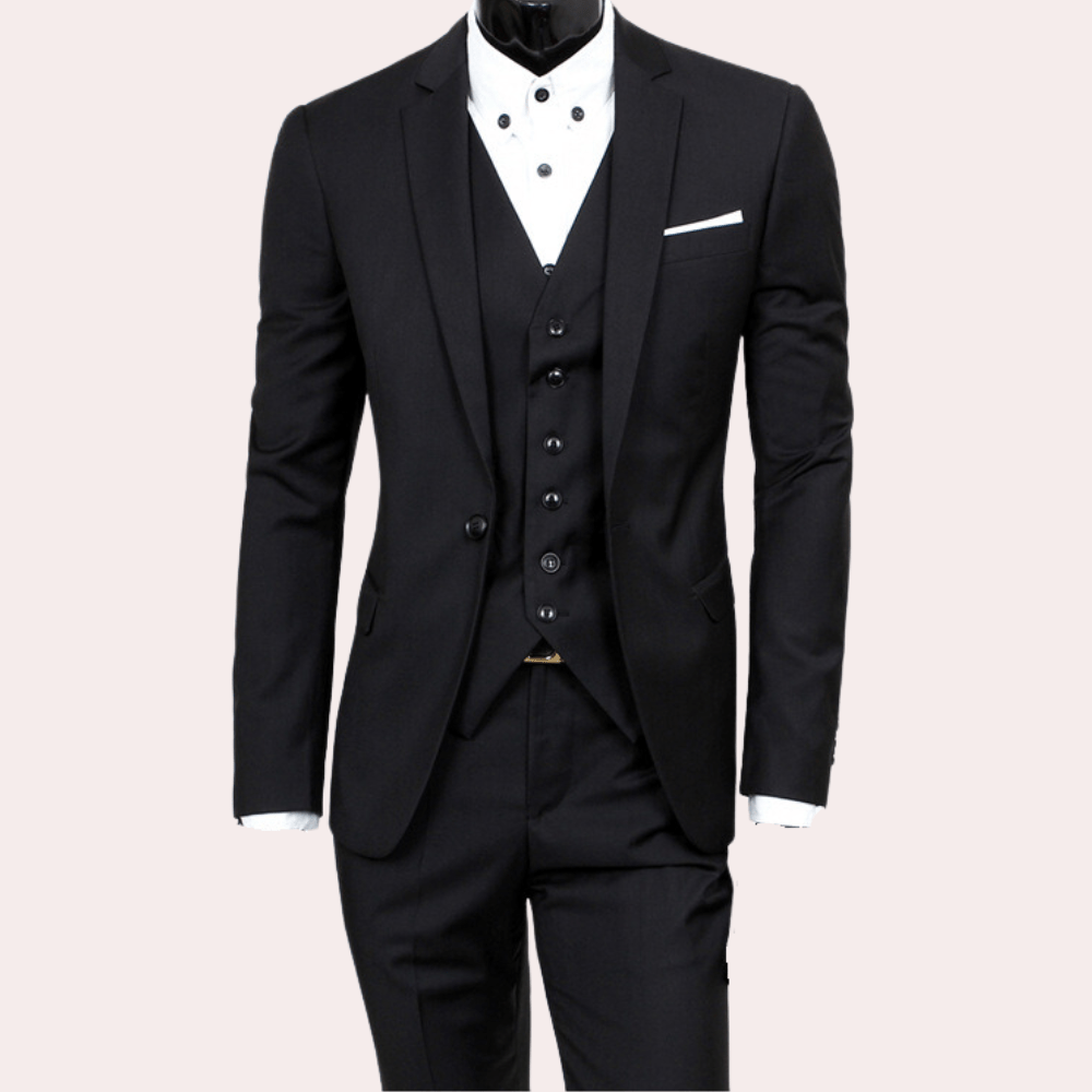 WW | Elegantes 3 Teilig Herrenanzug Blazer, Weste Und Hose Formelle Und Geschäftliche Veranstaltungen
