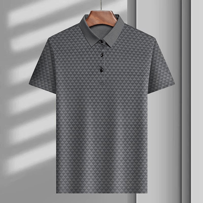 WW | Herrenbekleidung Premium Geometrisches Polo Shirt Herren Stilvolle Muster