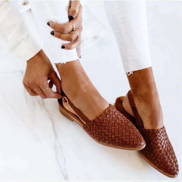 W&W Mode | Geflochtene Damen Sneakers - Bequeme und stilvolle flache Schuhe