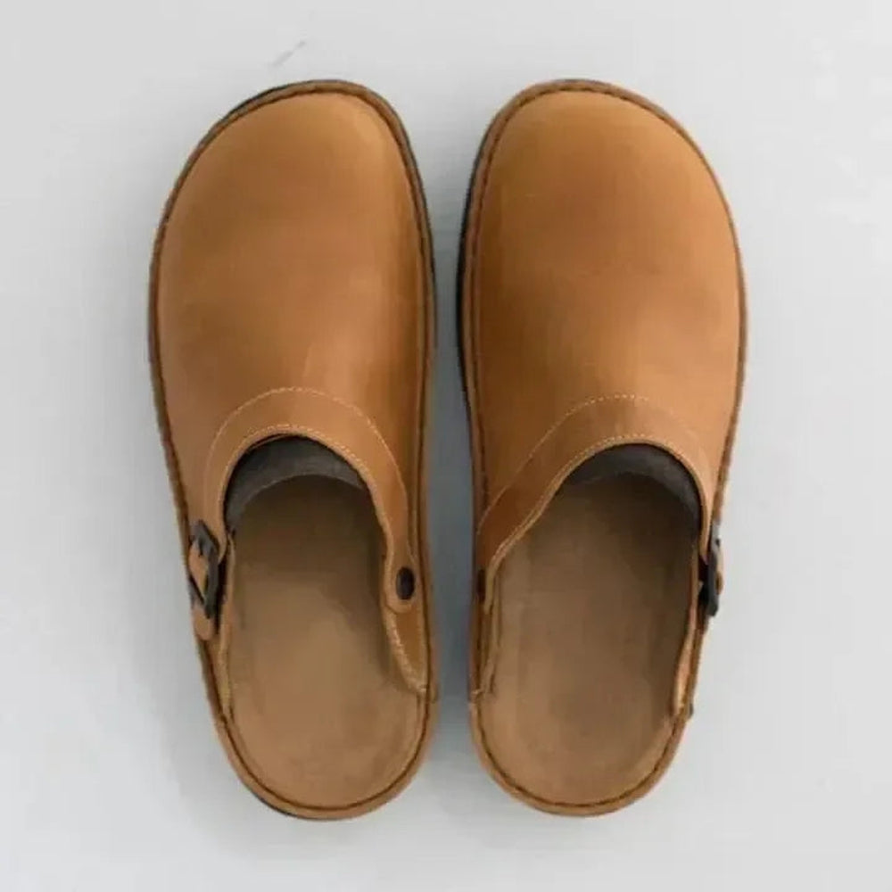 W&W Mode | Herren Leder Hausschuhe