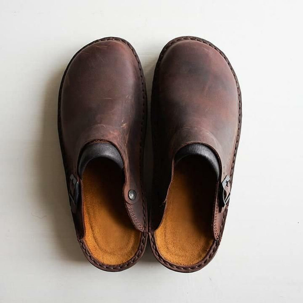 WW | Herren Leder Hausschuhe