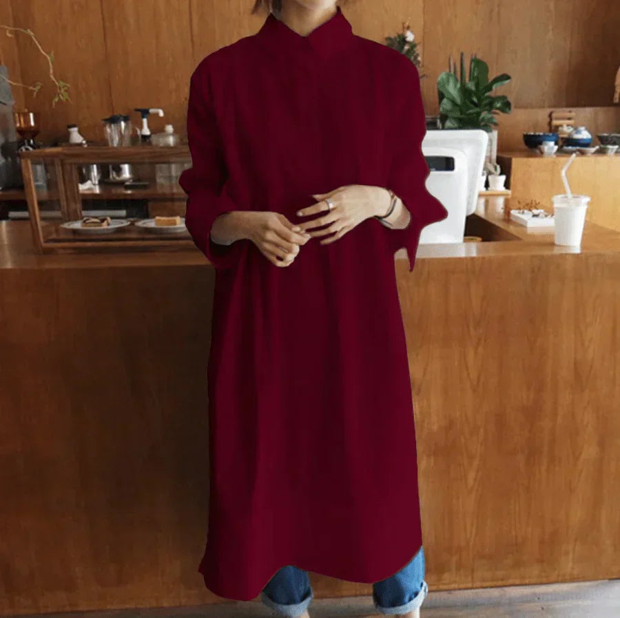 Damen Oversize-Hemdkleid