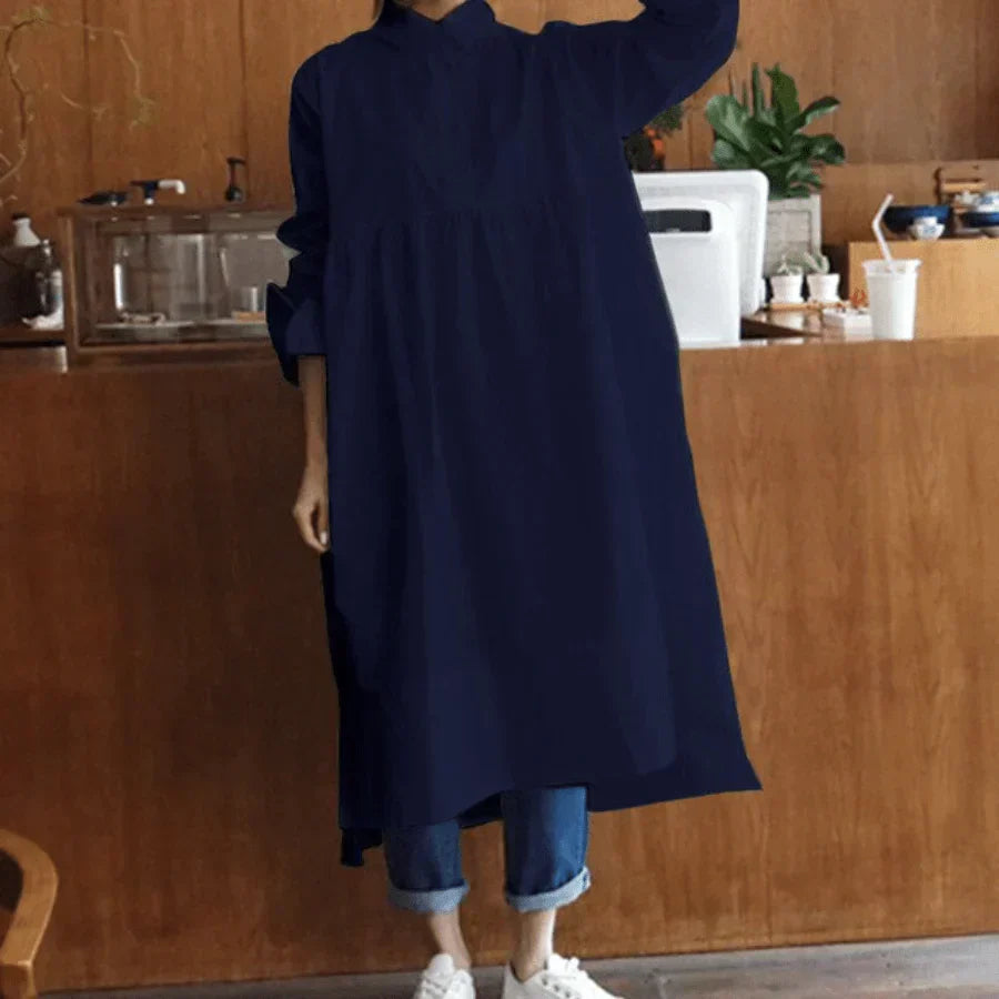 Damen Oversize-Hemdkleid