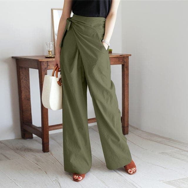 W&W Mode - Elegante Wickelhose mit hoher Taille