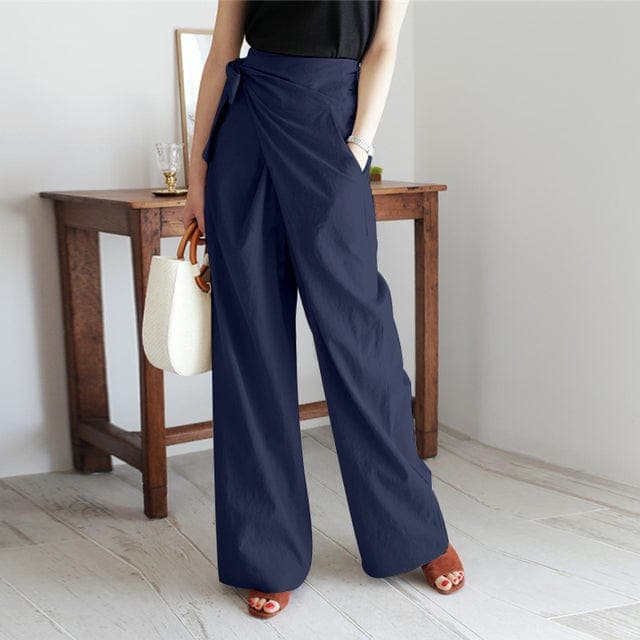 W&W Mode - Elegante Wickelhose mit hoher Taille