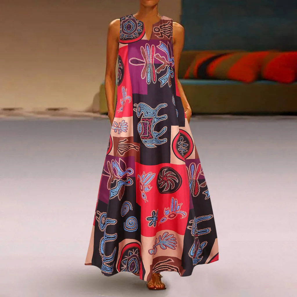 WW | Maxi-Sommerkleid mit Blumenmuster für Übergrößen