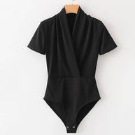 WW Eleganter Wickel-Body mit V-Ausschnitt