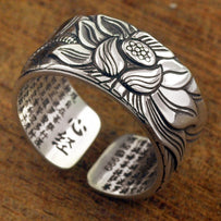 WW | Silberner Lotus Sutra Ring