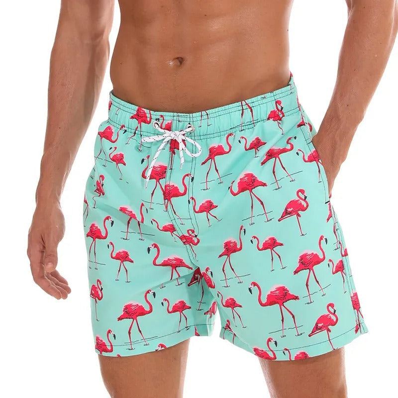 W&W Mode | Atmungsaktive Badeshorts mit Funky Print für Männer