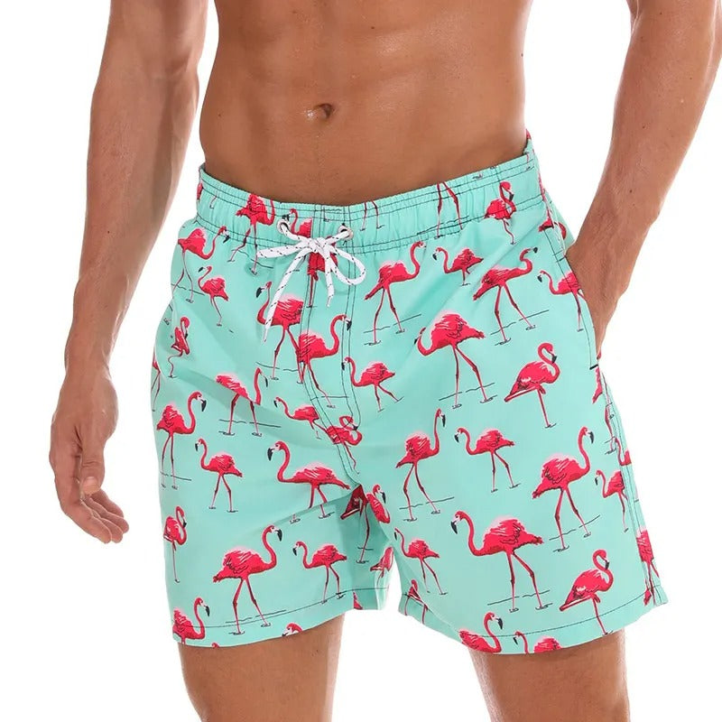 WW | Atmungsaktive Badeshorts mit Funky Print für Männer