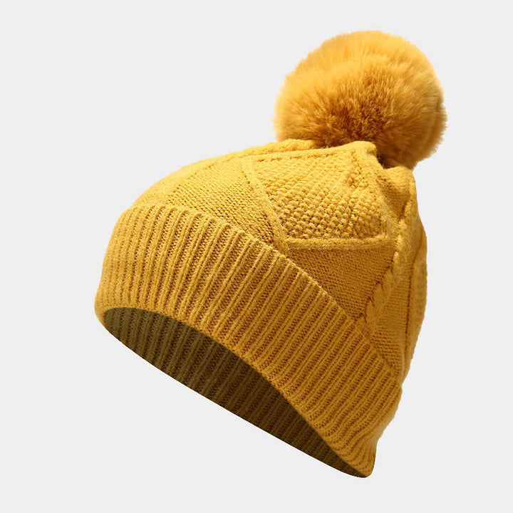 W&W Mode | 3-teiliges gestricktes Accessoire-Set - stylische Damenmütze, Schal und Handschuhe