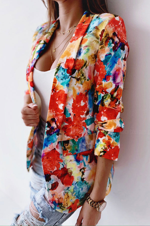 WW | Free And True Lässige Jacke mit Blumenrevers und Blazer