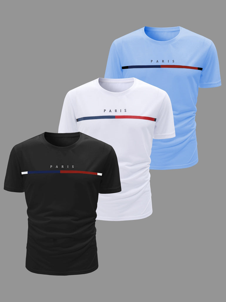 WW | 3 Pack Herren Lässig Kurzarm T-shirts