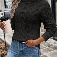 WW | Rollkragenpullover im Kabelstrick Design