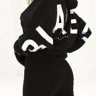 WW | Warme Damen Hoodie Jacke Mit Modischem Druck Und Kapuze