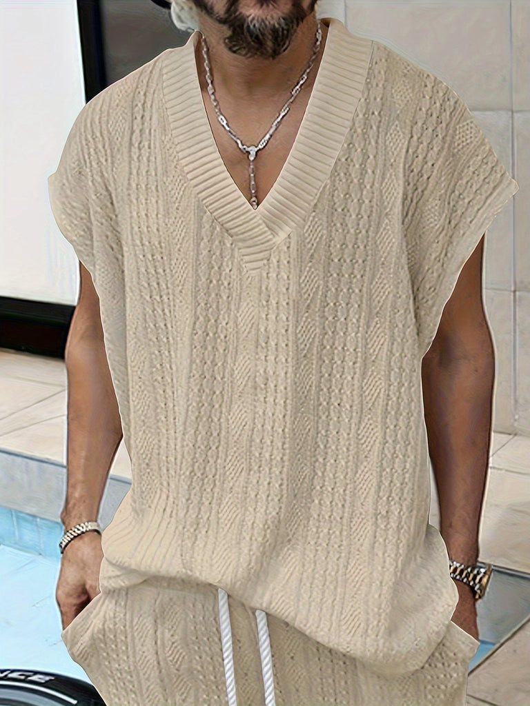 WW | Trendy Ärmelloses V-ausschnitt Tanktop in Einfarbig