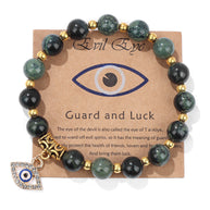 WW | Glückliches Türkisches Böses Augen Anhänger Perlenarmband