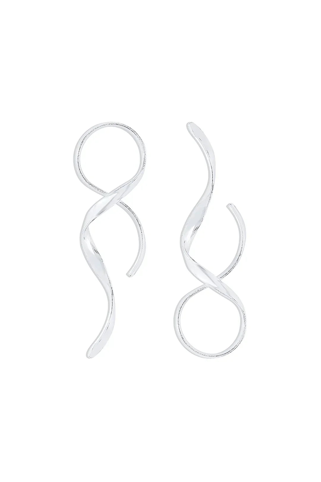 Damen Spiral-Ohrringe in Gold oder Silber