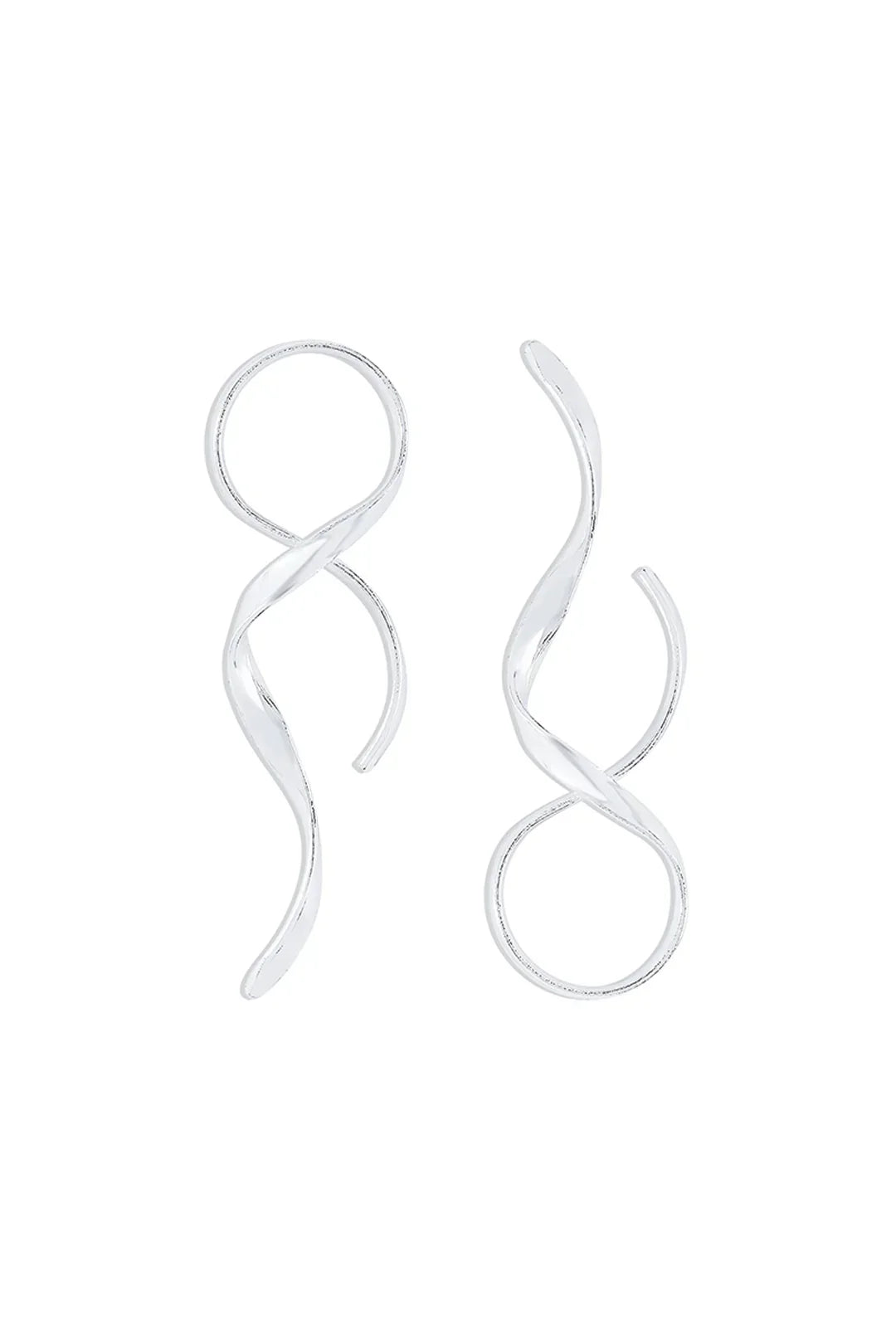 WW | Schlanke Spiral Ohrringe Mit Modernem Design Für Frauen
