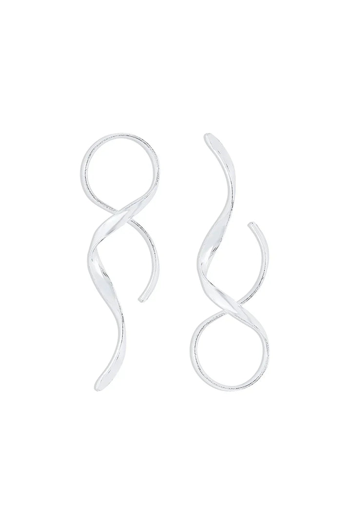Damen Spiral-Ohrringe in Gold oder Silber