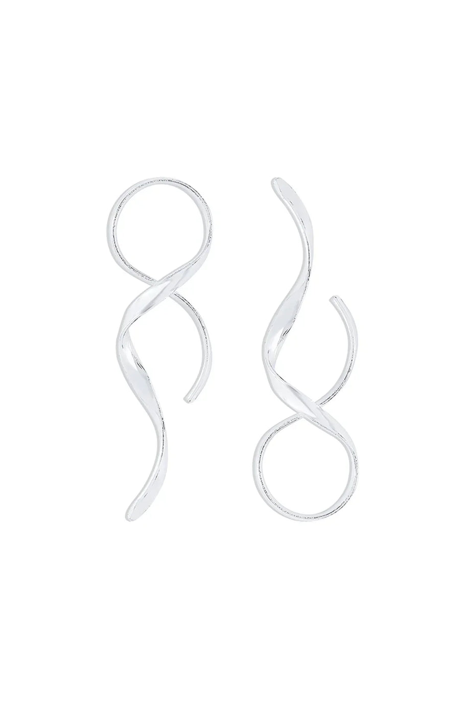 WW | Schlanke Spiral Ohrringe Mit Modernem Design Für Frauen