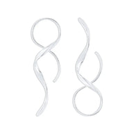 WW | Schlanke Spiral Ohrringe Mit Modernem Design Für Frauen
