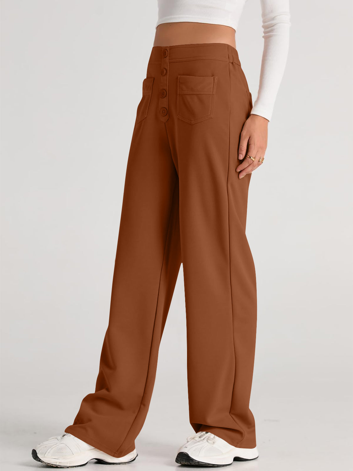 WW | Taille Weite Hose Mit Taschen Elegant Und Komfortabel