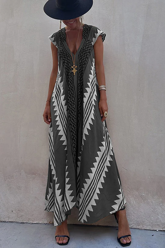 WW | Maxi Strandkleid mit Ethno-Muster