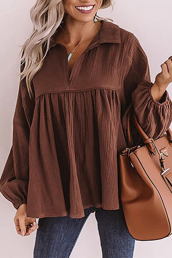 WW | Best Kept Secret Kragen Babydoll Top