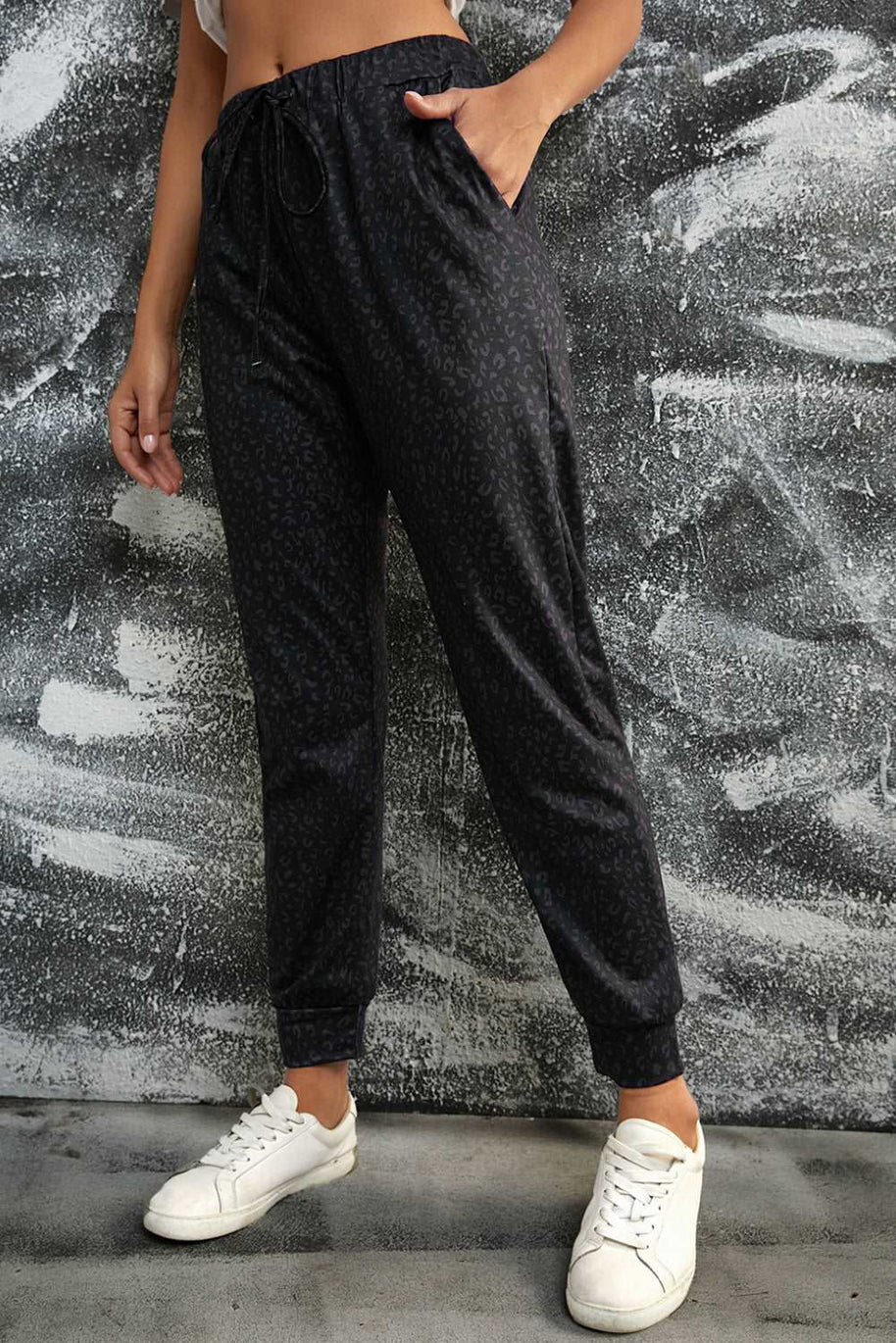 WW | Leopardenmuster Jogginghose Mit Taschen