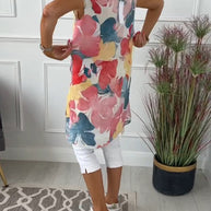 WW | Lässiges Longtop mit Farbenfrohem Blumenprint