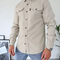 WW | Premium-Jacke mit Knopfverschluss für Herren | Stylische und bequeme Jacke