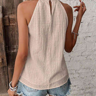 WW | Neckholder-Top mit Punktedetail