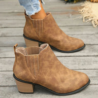 WW | Vintage Stiefeletten Mit Klobigem Absatz